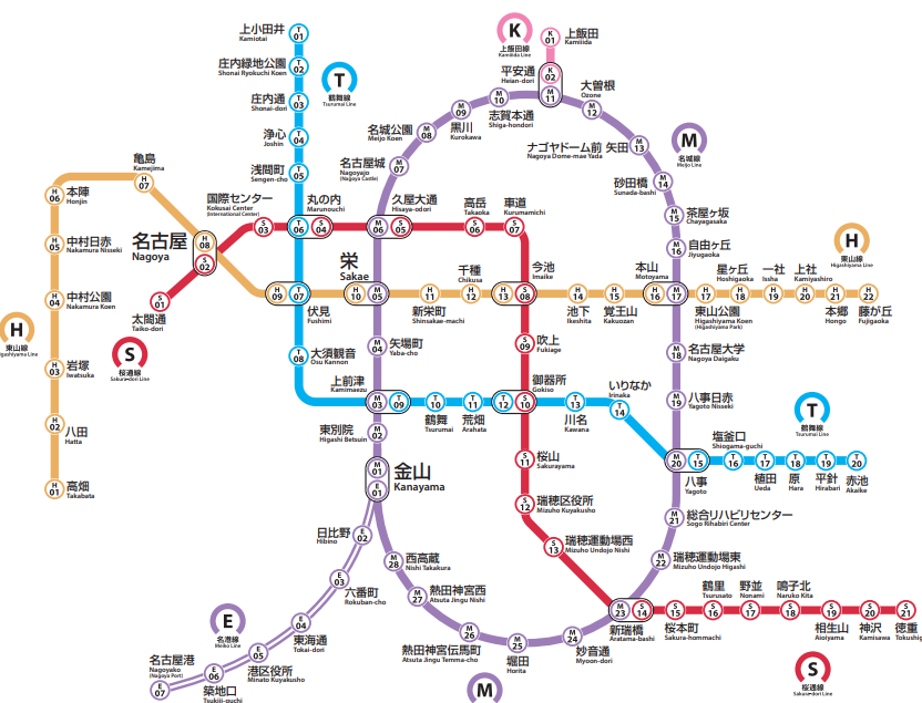 名古屋地下鉄路線図